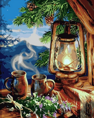 Картина по номерам 40х50 Рождественский чай