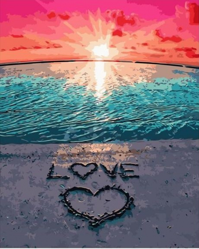 Картины по номерам Любовь на пляже