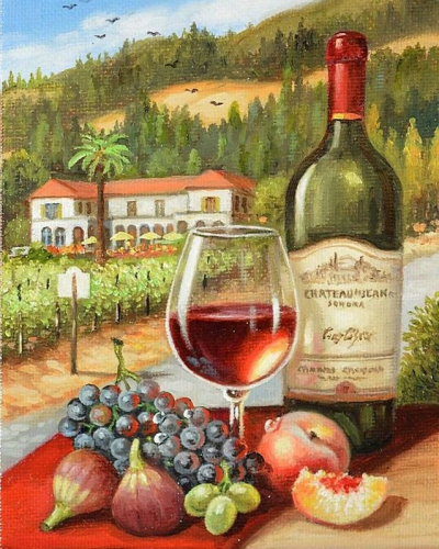 Картина по номерам 40х50 Вилла с виноградником