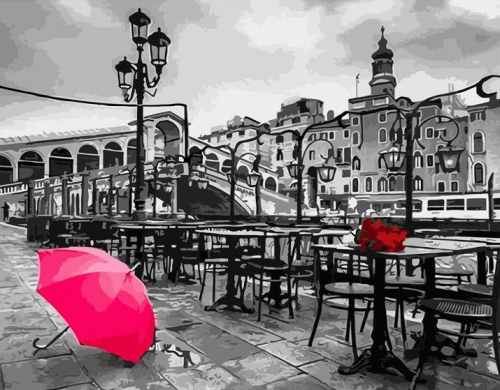 Картины по номерам Розовый зонтик