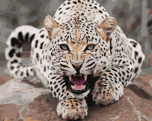 Картины по номерам Злой леопард