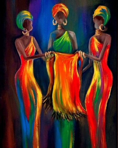 Картина по номерам 40х50 Африканские женщины