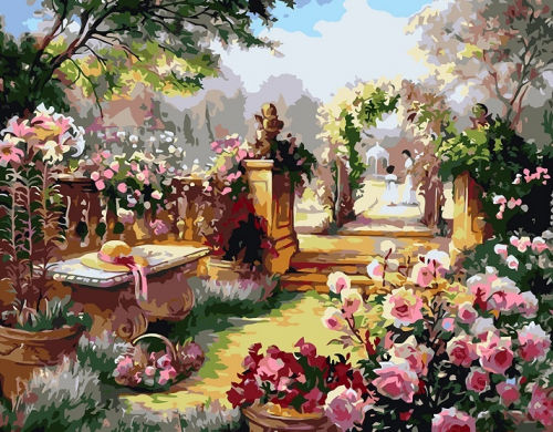 Картины по номерам Цветочный сад