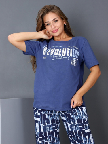 Революция - пижама синий
