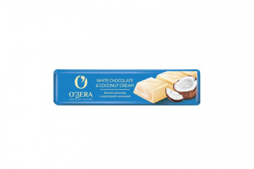 «O'Zera», шоколадный батончик White & Coconut cream, 45 г (упаковка 30 шт.)