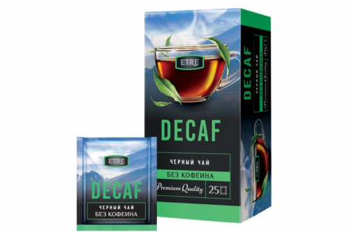 «ETRE», чай черный Decaf, 25 пакетиков, 45 г