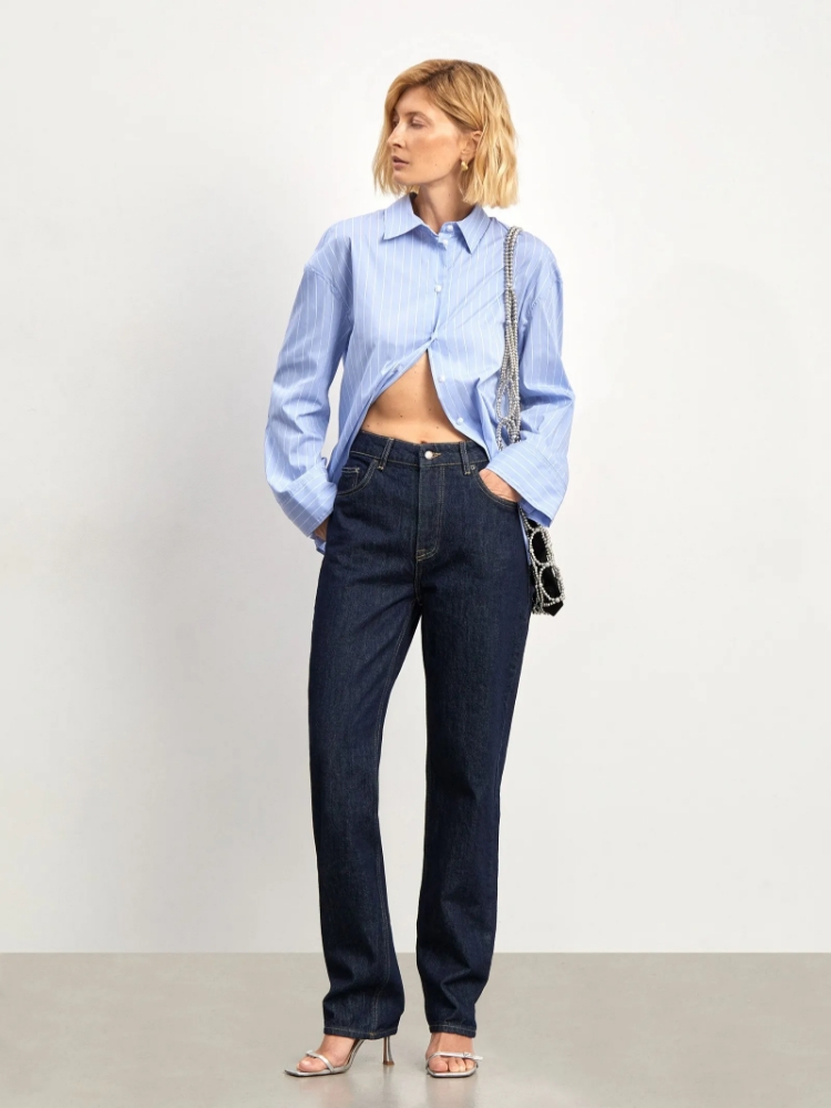 Прямые джинсы ,
100% хлопок ,