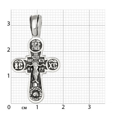2-068-3 Крест из серебра частичное чернение литье
