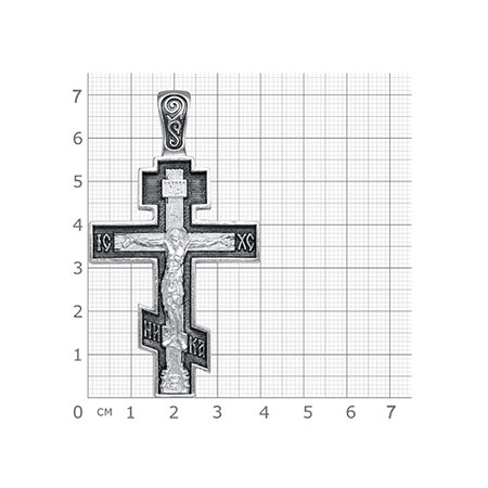 2-528-3 Крест из серебра частичное чернение литье