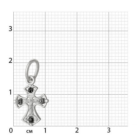 2-328-3 Крест из серебра литье частичное чернение