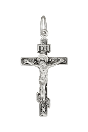 2-066-3 Крест из серебра частичное чернение литье