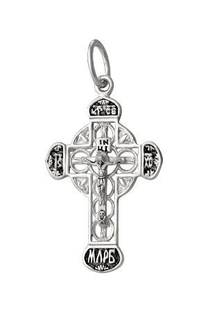 2-159-3 Крест из серебра частичное чернение литье