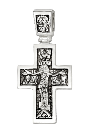 2-227-3 Крест из серебра частичное чернение литье