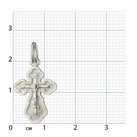 1-031-1.55 031.55 крест из серебра штампованный белый