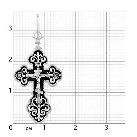 2-164-3 Крест из серебра частичное чернение литье