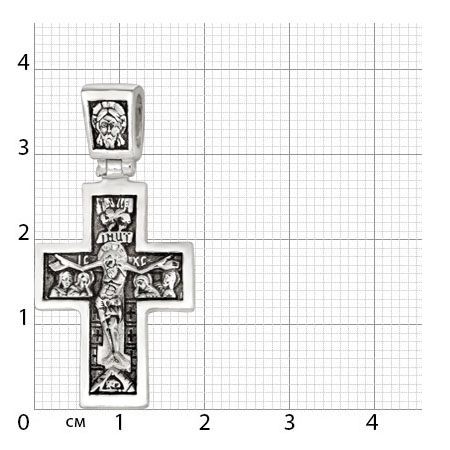2-227-3 Крест из серебра частичное чернение литье
