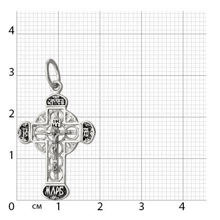 2-159-3 Крест из серебра частичное чернение литье