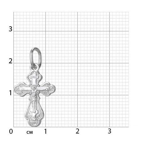 1-180-1.55 180.55 крест из серебра штампованный белый