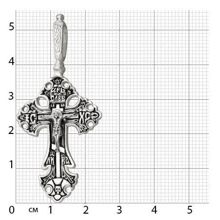 2-176-3 Крест из серебра частичное чернение литье