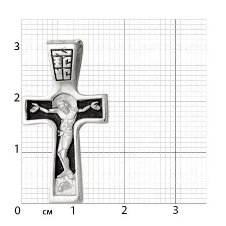 2-376-3 Крест из серебра частичное чернение литье