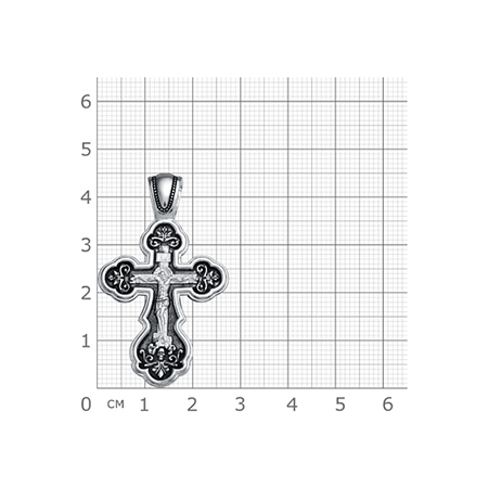 2-710-3 Крест из серебра частичное чернение литье