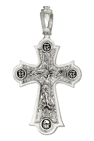 2-268-3 Крест из серебра частичное чернение литье