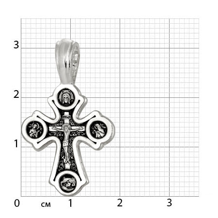 2-264-3 Крест из серебра частичное чернение литье