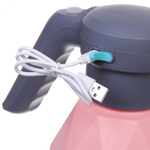 Опрыскиватель аккумуляторный 2л с мерной шкалой цвет розовый USB