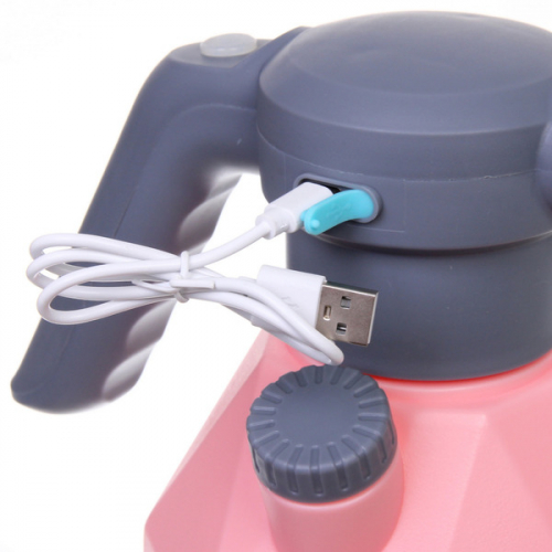 Опрыскиватель аккумуляторный 3л цвет розовый USB QW1A