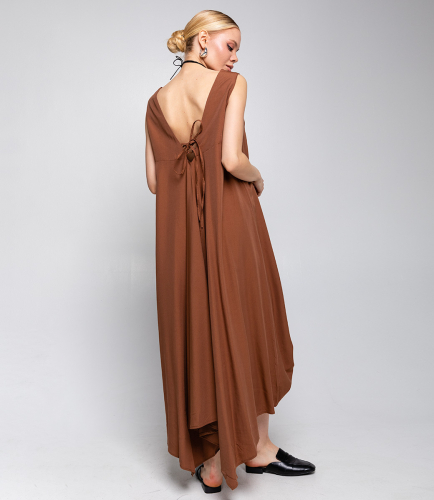 Ст.цена 1680руб.Платье #ОТЦ04001, коричневый