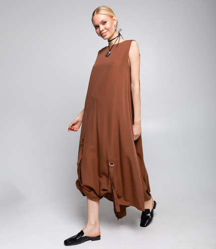 Ст.цена 1680руб.Платье #ОТЦ04001, коричневый