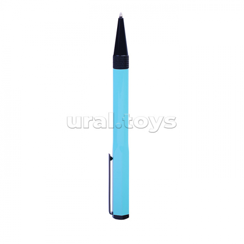 Ручка шариковая с поворотным механизмом SHOT LBL, синяя, пулевидный пиш.узел 0,7 мм, корпус металлический, сменный стержень 99 мм типа Parker, подарочная упаковка
