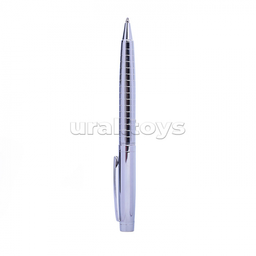 Ручка шариковая с поворотным механизмом MAG S, синяя, пулевидный пиш.узел 0,7 мм, корпус металлический, сменный стержень 99 мм типа Parker, подарочная упаковка