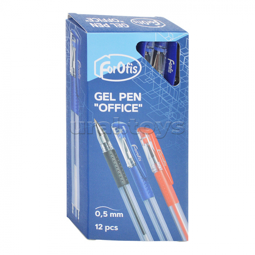 Ручка гелевая синии черн. 0.5мм (стержень меняется)