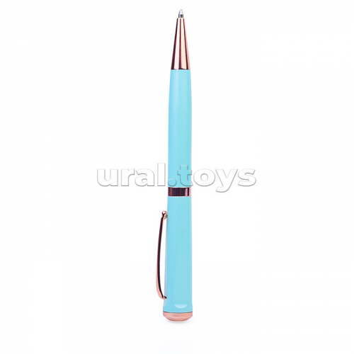Ручка шариковая с поворотным механизмом PEARL BL, синяя, пулевидный пиш.узел 0,7 мм, корпус металлический, сменный стержень 99 мм типа Parker, подарочная упаковка