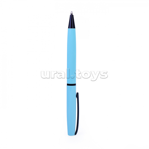 Ручка шариковая с поворотным механизмом TRI BL, синяя, пулевидный пиш.узел 0,7 мм, корпус металлический, сменный стержень 99 мм типа Parker, подарочная упаковка