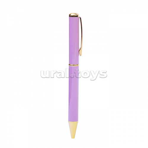 Ручка шариковая с поворотным механизмом TOP P, синяя, пулевидный пиш.узел 1,0 мм, корпус металлический, сменный стержень 99 мм, подарочная упаковка