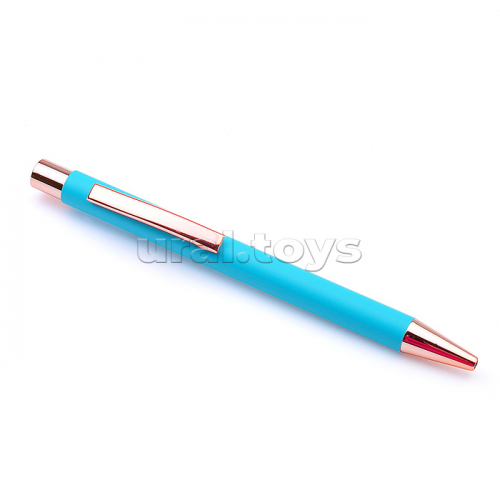 Ручка в футляре шариковая автоматическая DIAN P, синяя, пулевидный пиш. узел 0.7 мм, корпус металлический, сменный стержень 99 мм типа Parker, ассорти 6 цветов, подарочная упаковка