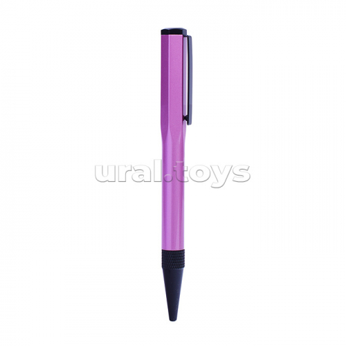 Ручка шариковая с поворотным механизмом SHOT PU, синяя, пулевидный пиш.узел 0,7 мм, корпус металлический, сменный стержень 99 мм типа Parker, подарочная упаковка