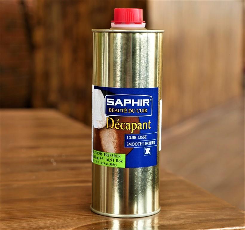 Очиститель saphir. Saphir — очиститель decapant большой флакон, 500мл.. Очиститель decapant жестяной флакон,100 мл.. Сапфир decapant. Жидкость для снятия краски с кожаных изделий.