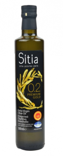 Масло оливковое Экстра Вирджин 0,2% кислотность SITIA 500 мл 