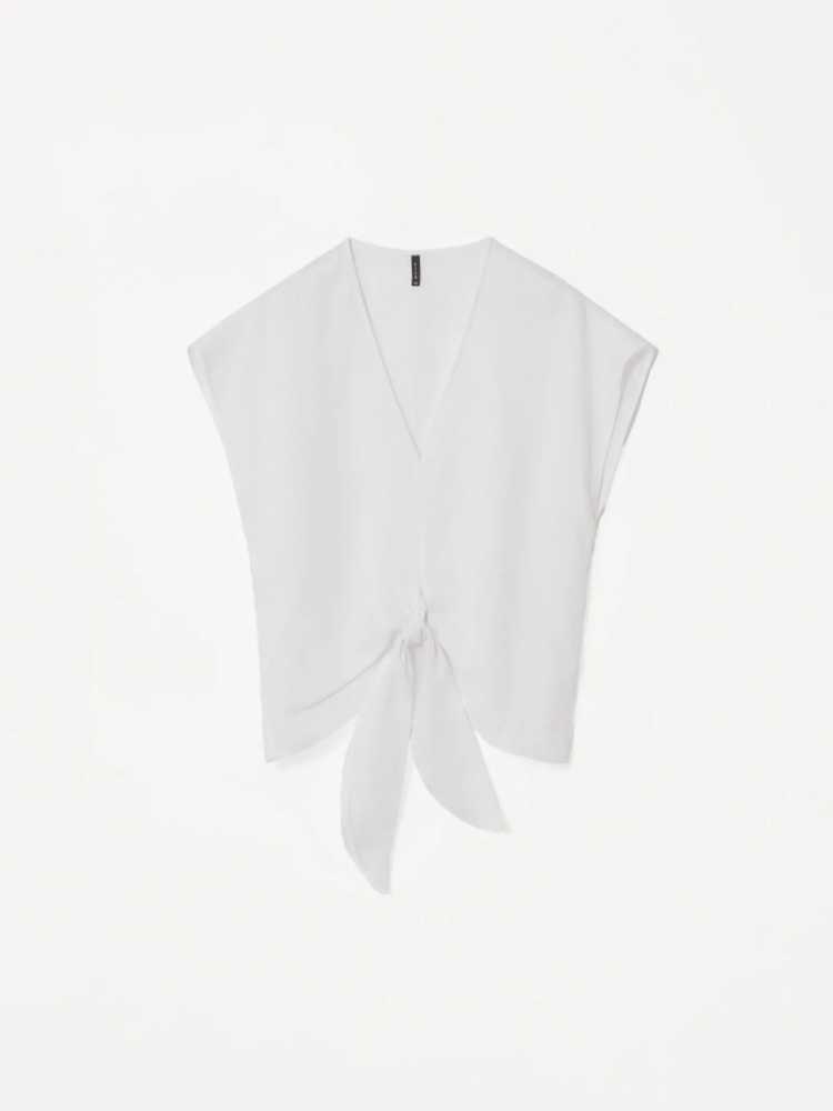 Блузка с бантом ,
100% лен ,