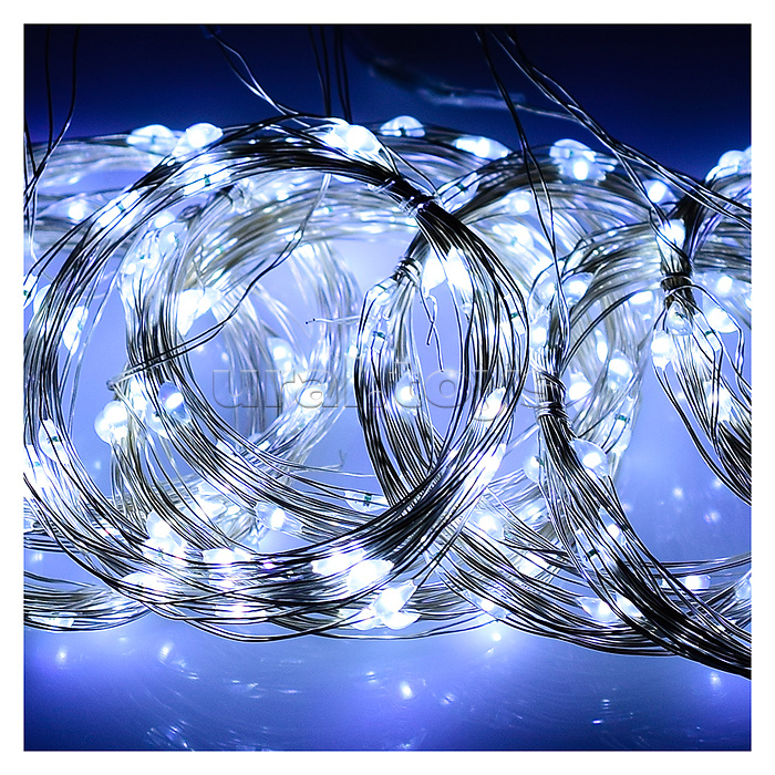 Электрогирлянда-занавес Роса, 3*3м, 300 ламп, USB, пульт, холодный