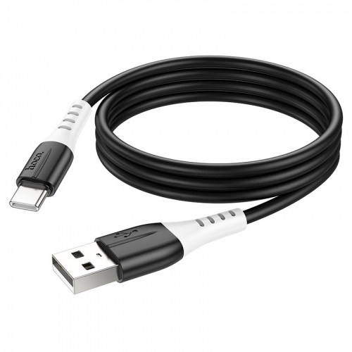 Кабель Hoco X 82 USB A, Type-C, силикон, 3A, черный 1м, в коробке (31)