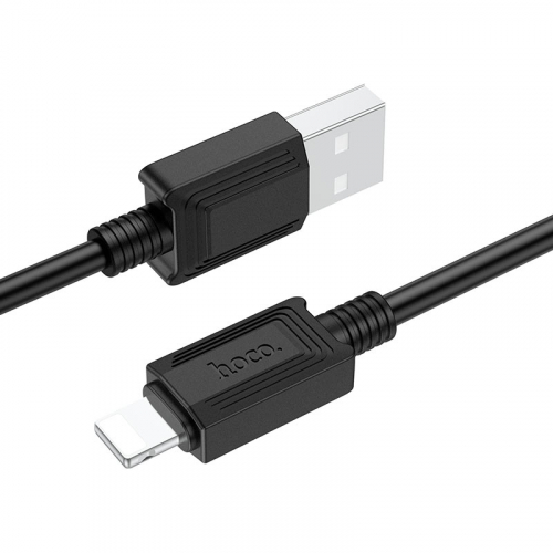 Кабель Hoco X 73 USB A, Lightning, ПВХ, черный 1м, 2.4A