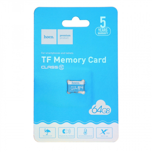 Карта памяти 064 GB Hoco UHS-1 U3 V30 A1, 95Mb/s (micro SDHC,class10) без адаптера