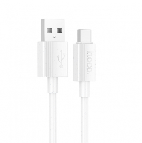 Кабель Hoco X107 USB A, Type-C, ПВХ, 3A, белый в коробке, 1м (31)