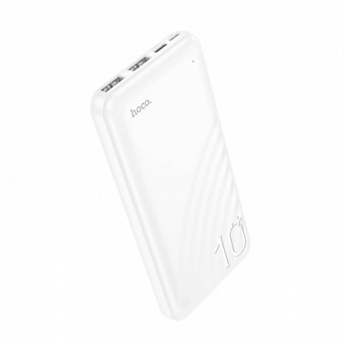 Портативный аккумулятор Power Bank Hoco J123 10000mAh 2USB A, 2.1A, белый