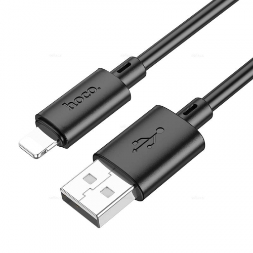 Кабель Hoco X 88 USB A, Lightning, ПВХ, черный, 1м, в коробке