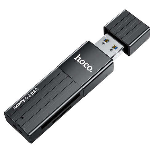 Карт-Ридер Hoco HB20 USB 3.0 (SD/Micro SD) черный, блистер